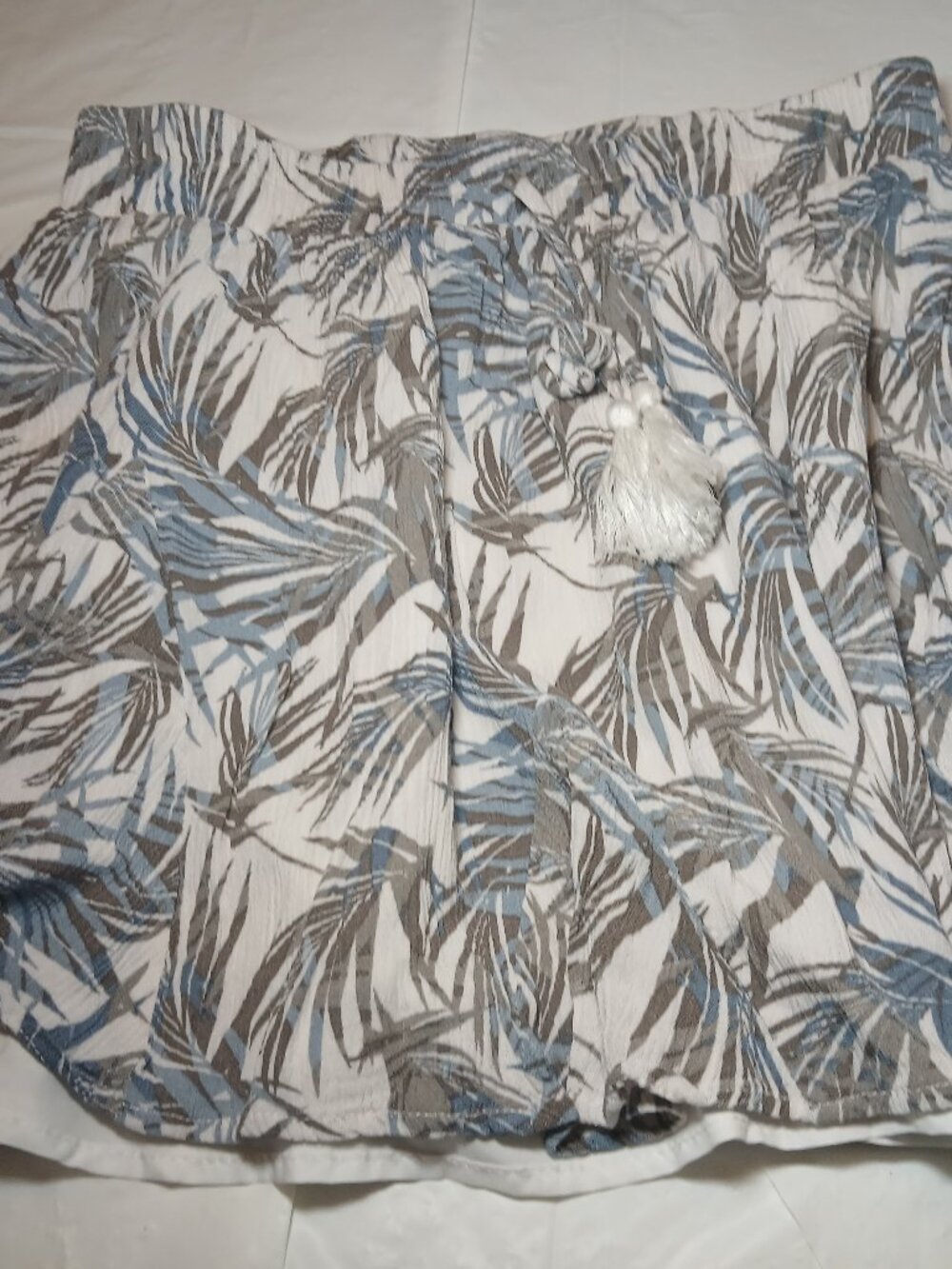 Mahina Women Blue and Brown Lined Skirt M